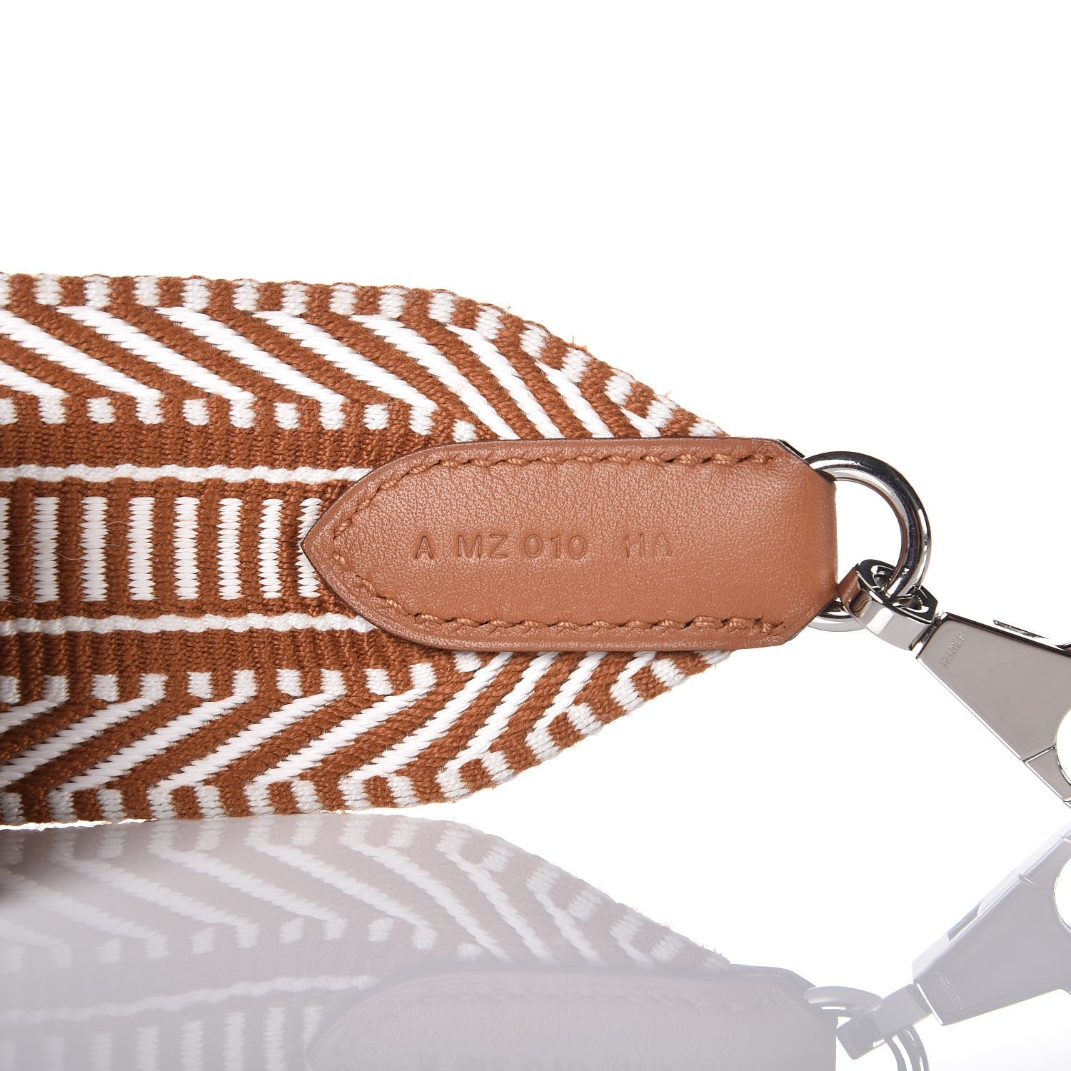 Hermes Toile Swift 50mm Sangle Cavale Shoulder Strap Ecru Beige Gold 2 of 4