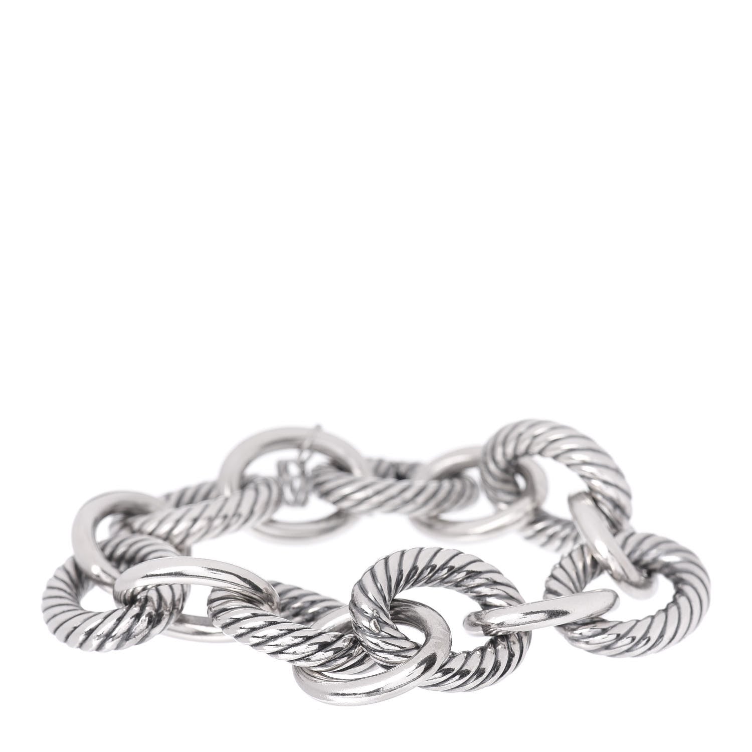 David Yurman Sterling Silver 17mm Extra Large Oval Link Bracelet 1 of 4