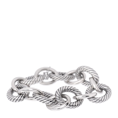 David Yurman Sterling Silver 17mm Extra Large Oval Link Bracelet 1 of 4