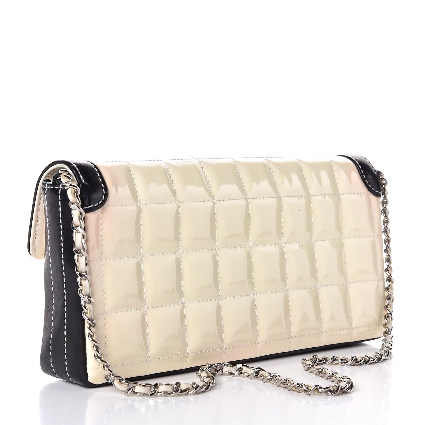 Patent East West Chocolate Bar Flap White Black