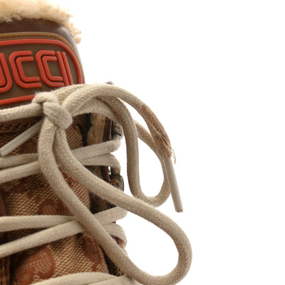 Gucci X SEGA Suede Shearling Calfskin GG Monogram Womens Flashtrek High-Top Sneakers 36 New Cuir Beige Ruggine 8 of 8