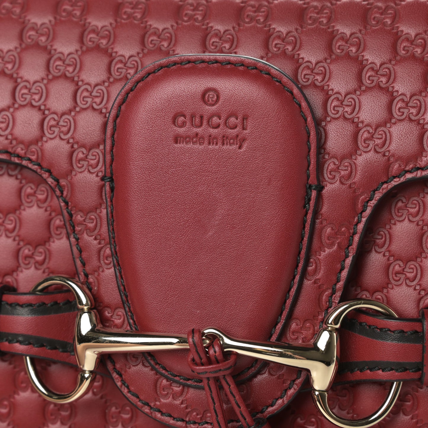 Microguccissima Medium Emily Chain Shoulder Bag Red