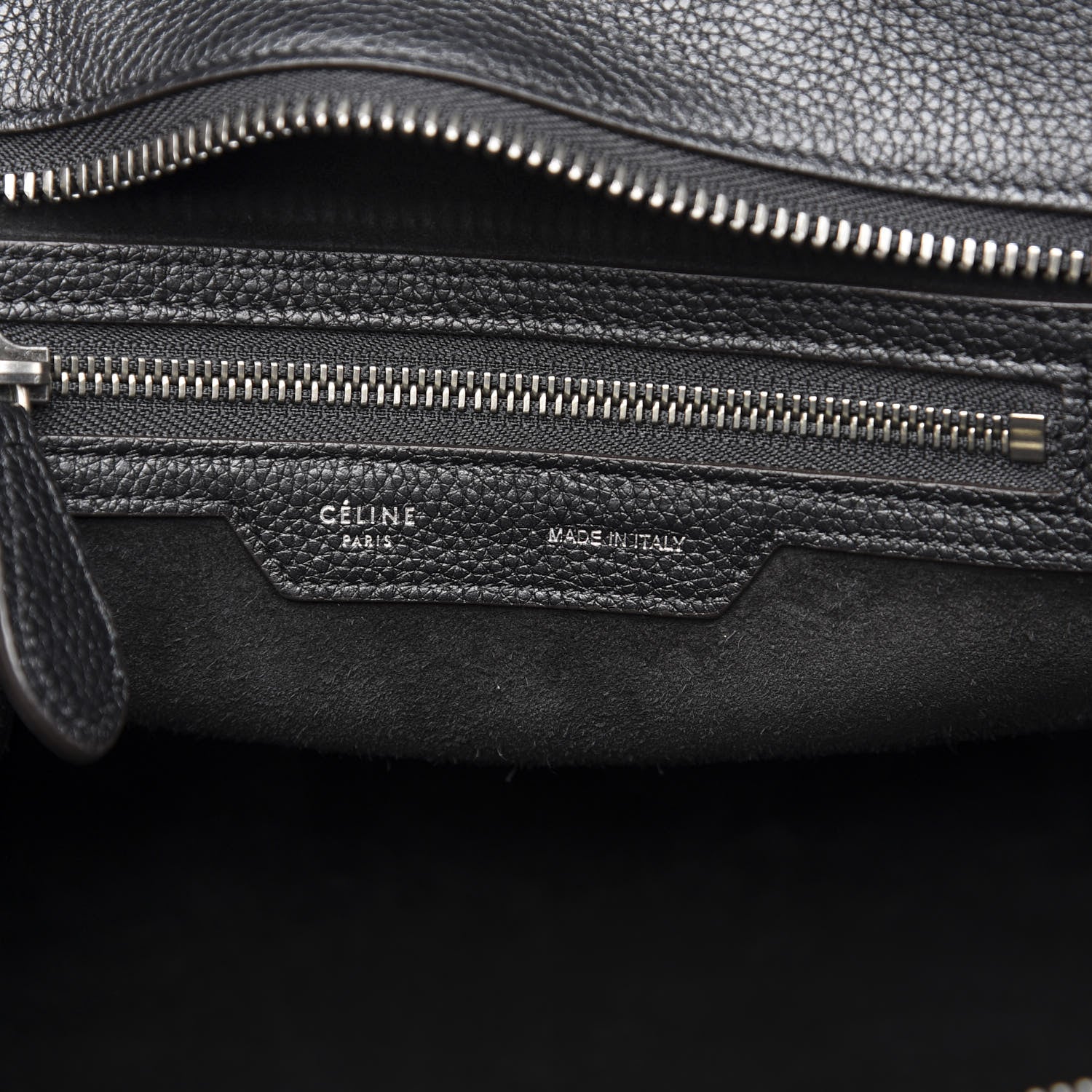 Celine Drummed Calfskin Micro Luggage Black 5 of 8
