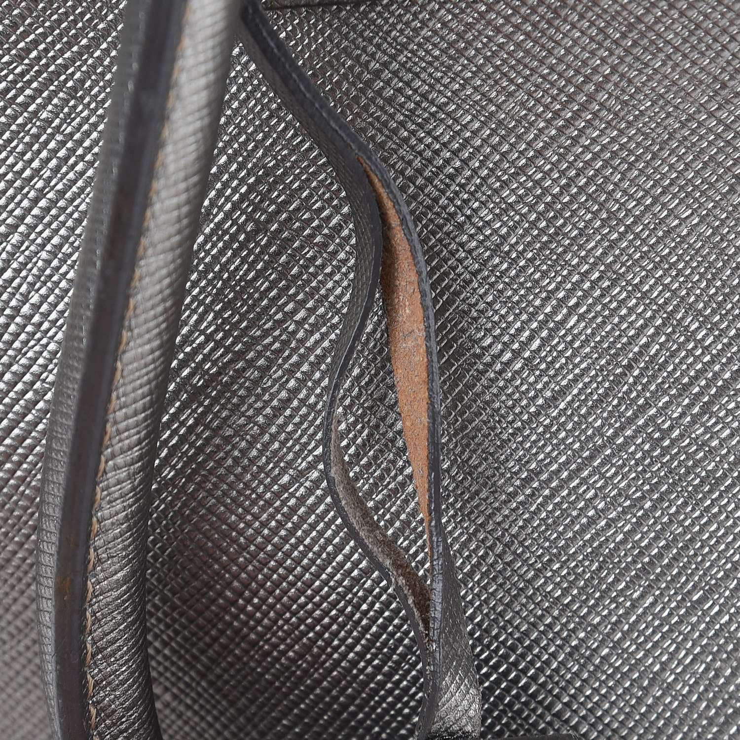 Prada Metallic Saffiano Lux Bowler Silver 15 of 23
