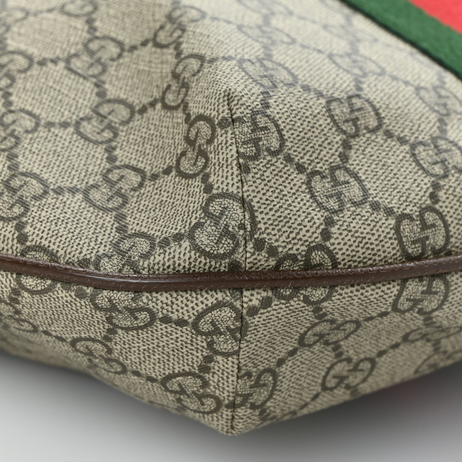 Gucci GG Supreme Monogram Web Small Ophidia Half Moon Hobo Brown 7 of 8