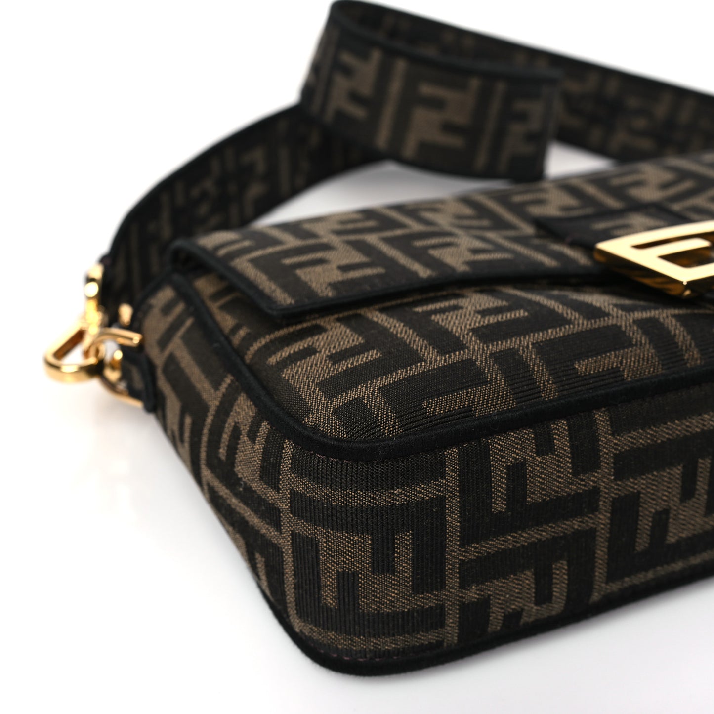 Fabric Jacquard FF 1974 Medium Baguette Tobacco Moro Black