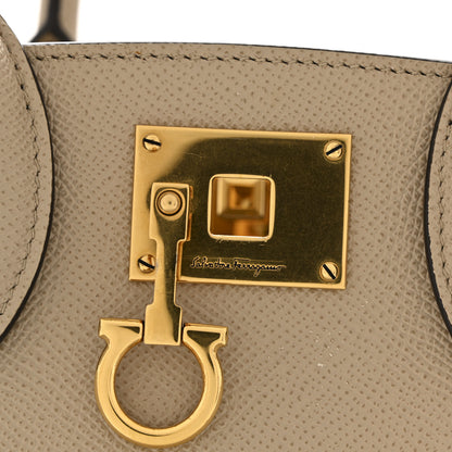 Salvatore Ferragamo Calfskin Small The Studio Box Bag Daino 10 of 10