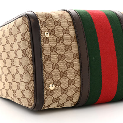 Gucci Monogram Vintage Web Medium Boston Dark Brown 9 of 18