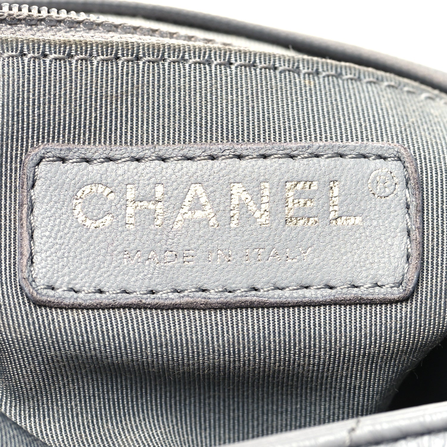 Chanel Crumpled Calfskin Large Chain All Over Flap Grey 6 of 13