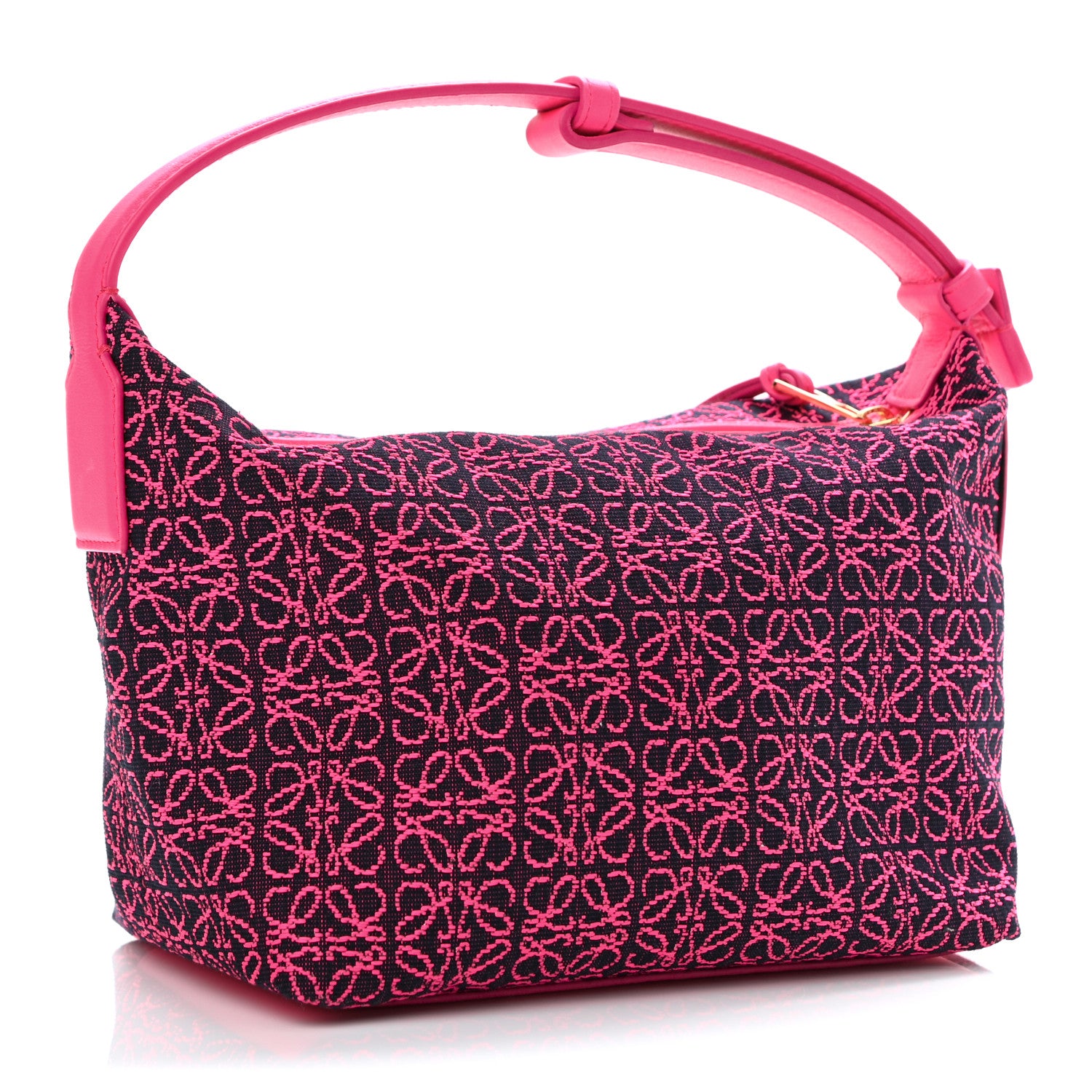 Loewe Jacquard Anagram Calfskin Small Cubi Bag Pink 3 of 9