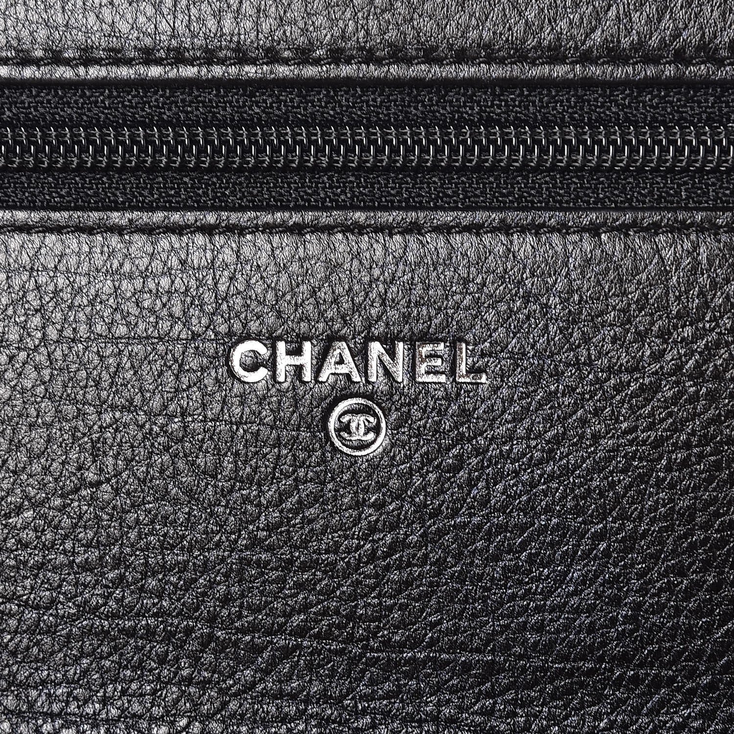 Chanel Calfskin Quilted Boy Wallet On Chain WOC Black 6 of 9