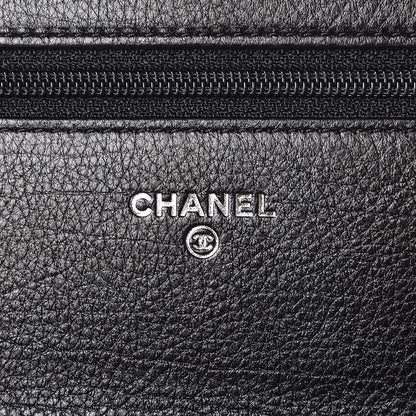 Chanel Calfskin Quilted Boy Wallet On Chain WOC Black 6 of 9
