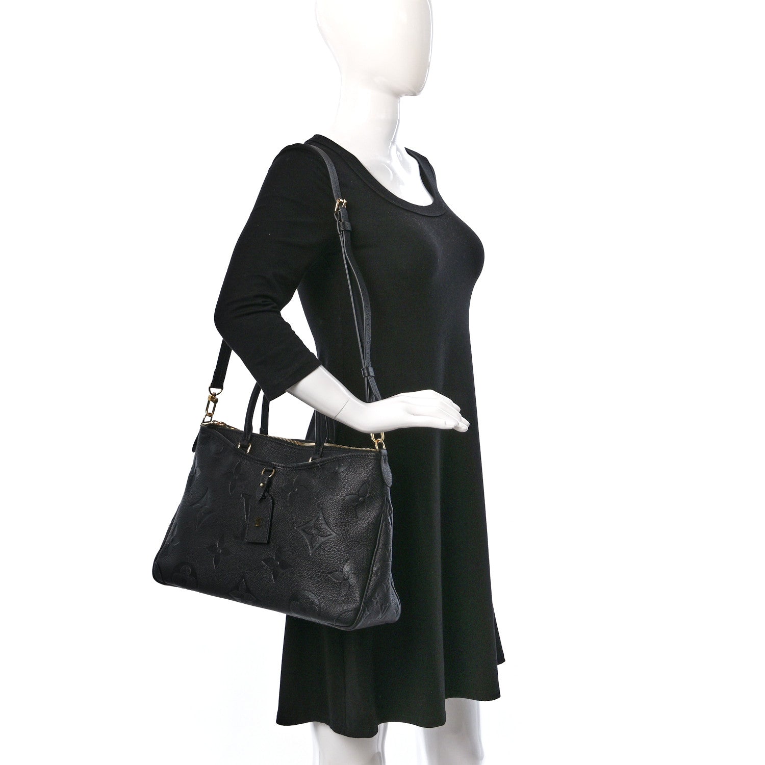 Louis Vuitton Empreinte Monogram Giant Trianon MM Black 2 of 8