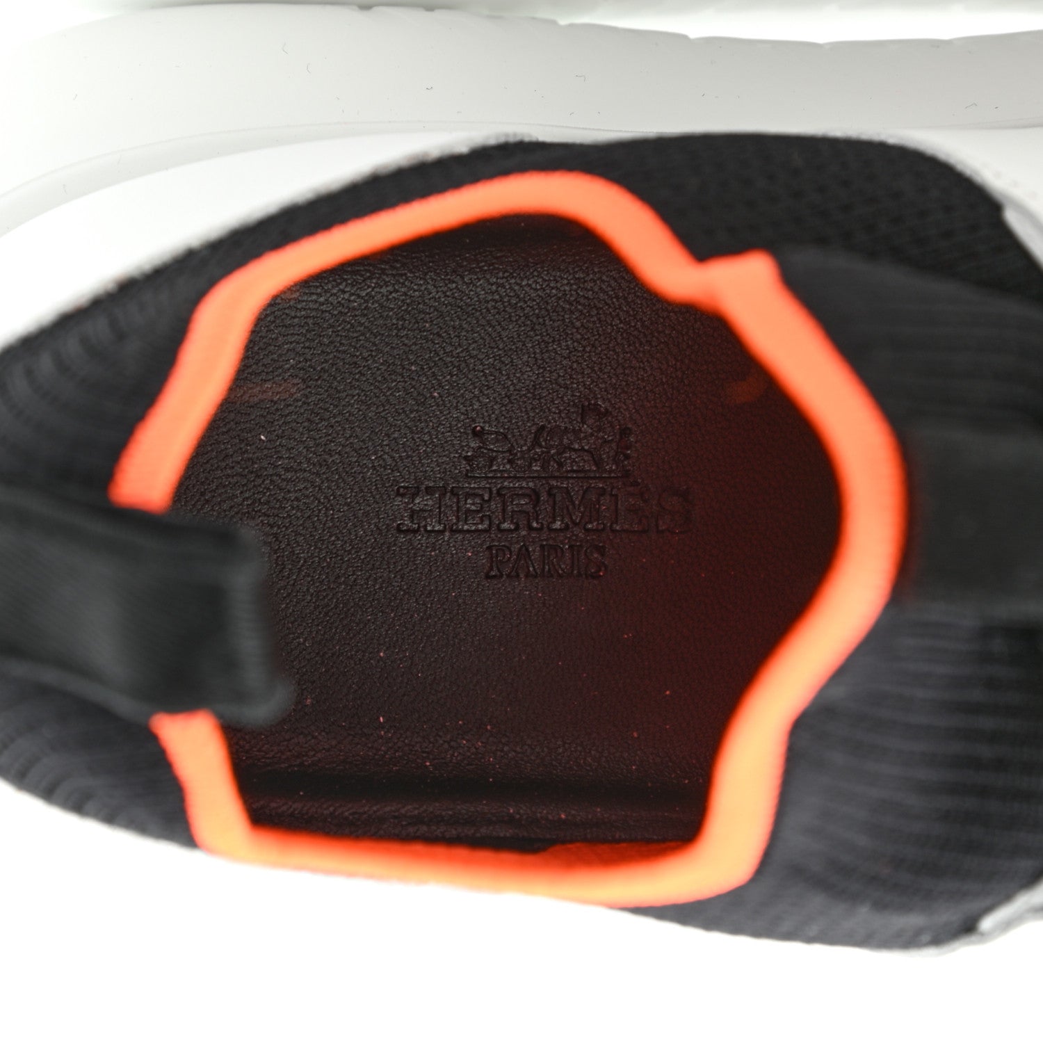 Hermes Technical Canvas Calfskin Womens Duel Sneakers 39.5 White Black 7 of 9