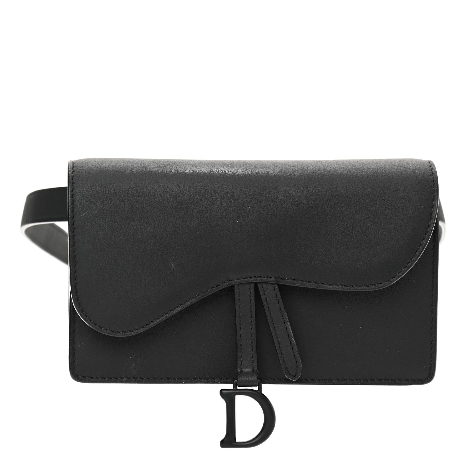 Christian Dior Ultra Matte Calfskin Saddle Belt Bag Black 1 of 7