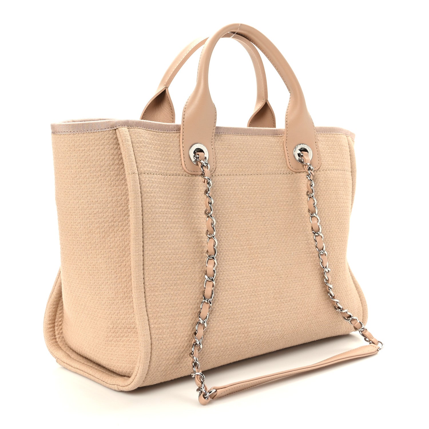 Chanel Mixed Fibers Small Deauville Tote Beige 4 of 10