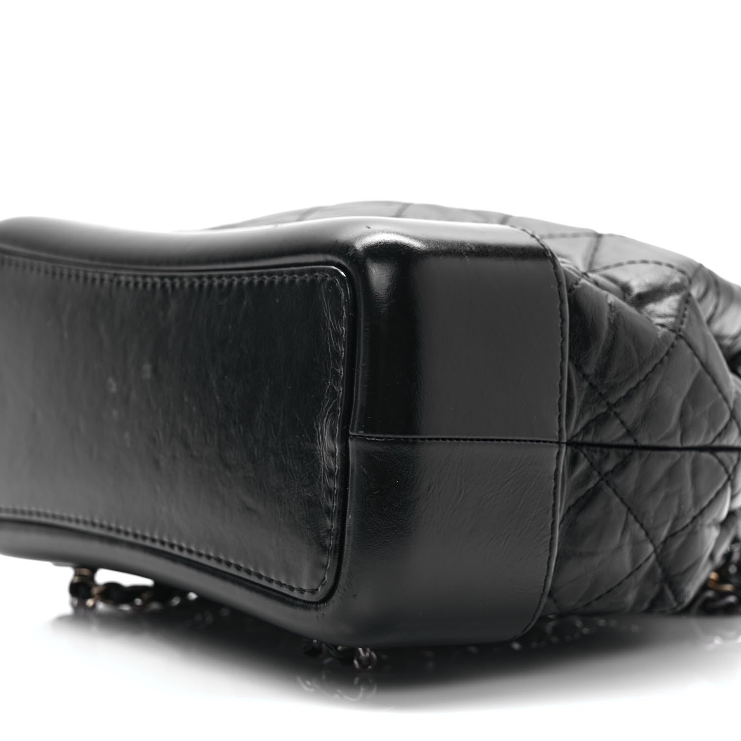 Chanel Aged Calfskin Quilted Small Gabrielle Backpack Black 9 of 9