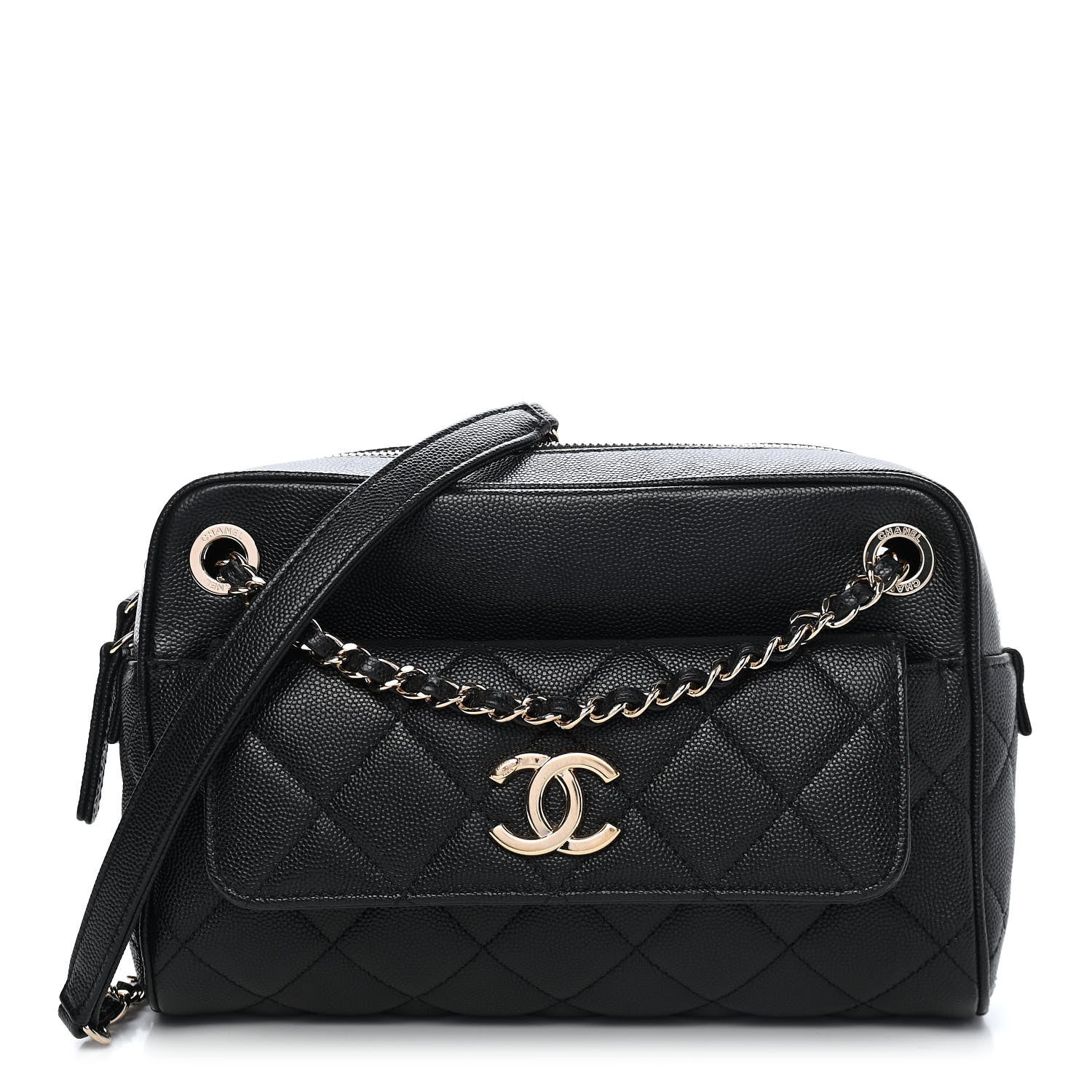 Chanel Caviar Quilted Small In & Out Camera Case Black 1 of 9