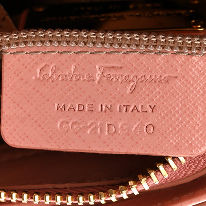 Salvatore Ferragamo Hammered Calfskin Batik Tote  Blush 6 of 10