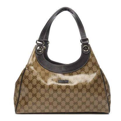 Gucci Crystal Monogram Medium Charmy Shoulder Bag Dark Brown 1 of 10