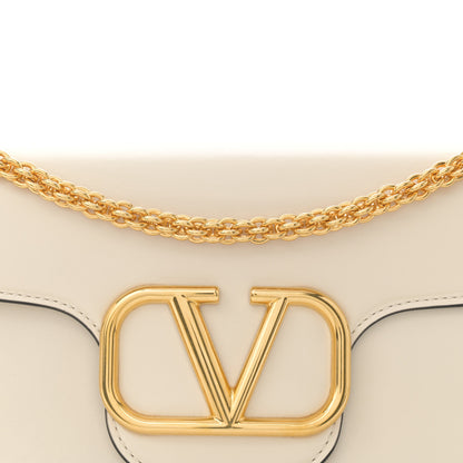Valentino Garavani Calfskin Vlogo Loco Shoulder Bag Light Ivory 8 of 10