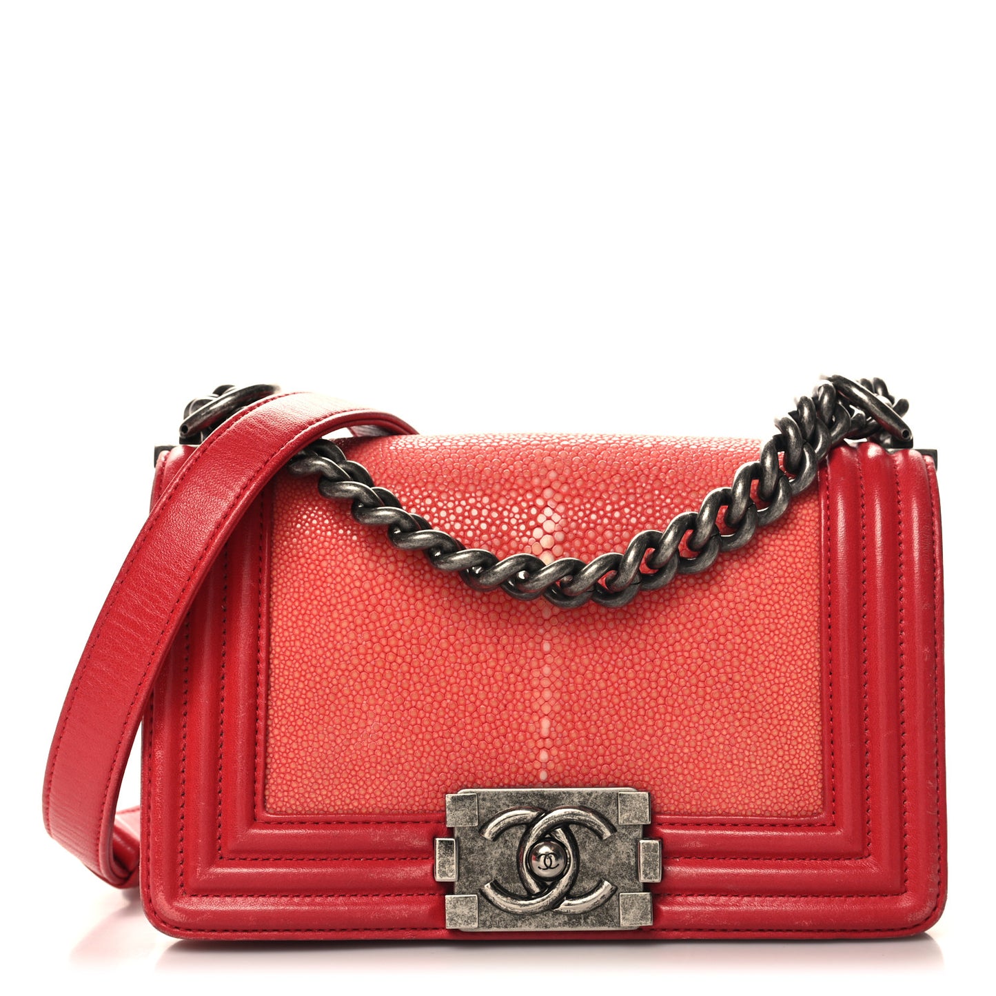 Galuchat Stingray Small Boy Flap Red