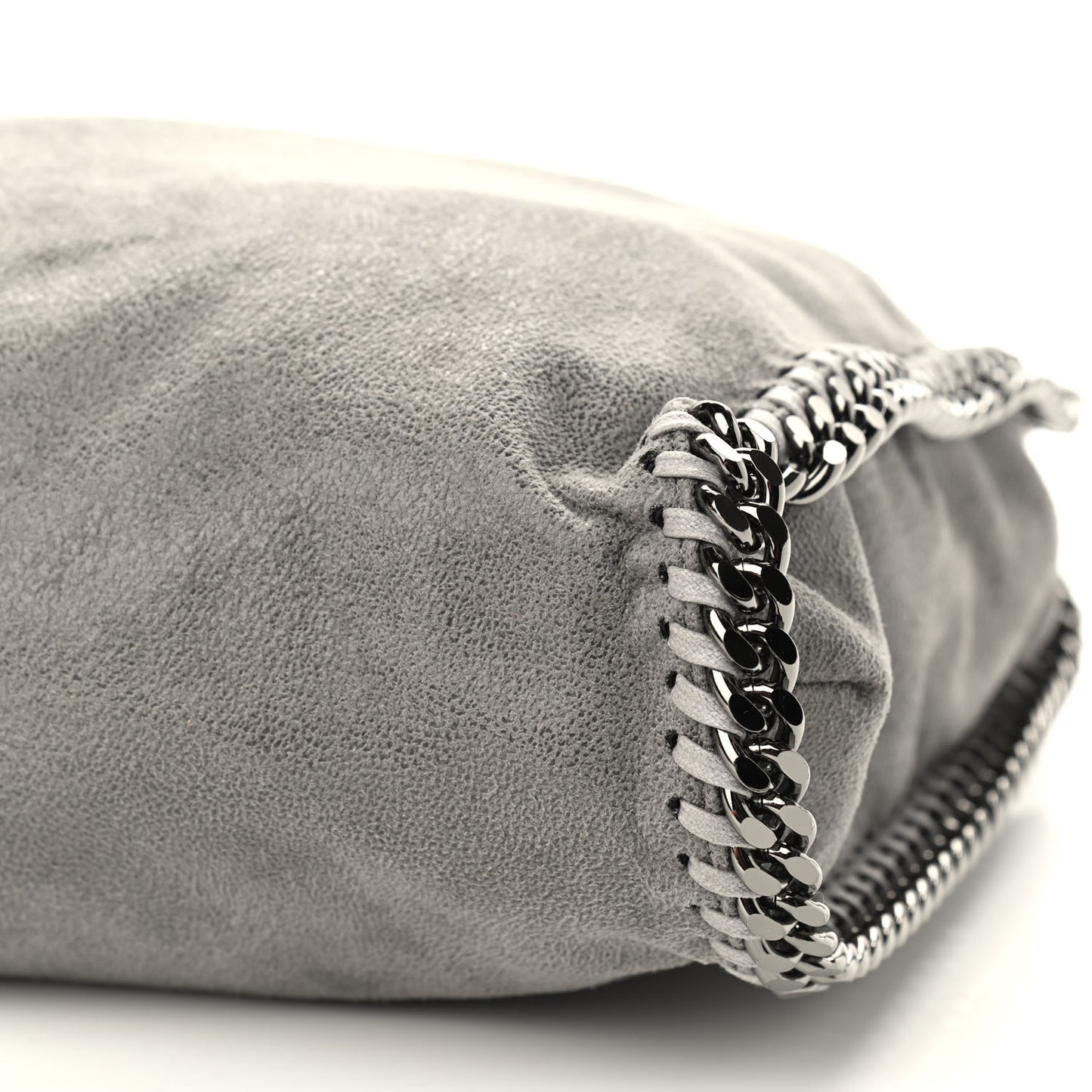 Shaggy Deer Falabella Fold Over Tote Grey