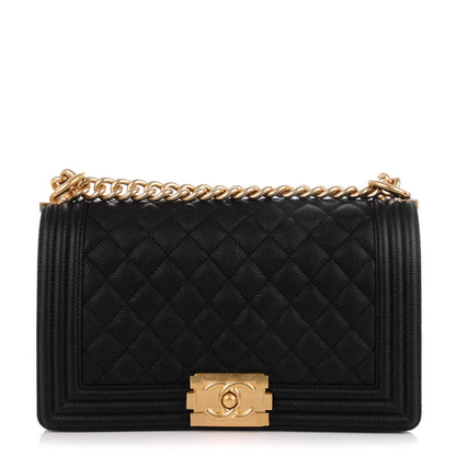 Chanel Caviar Quilted Medium Boy Flap Black 1 of 10