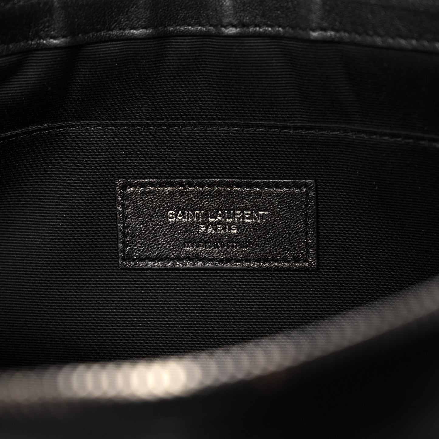 Linen Canvas Rive Gouche Zipped Pouch Black