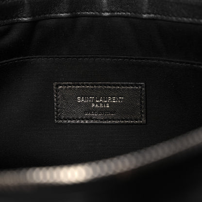 Saint Laurent Linen Canvas Rive Gouche Zipped Pouch Black 6 of 11