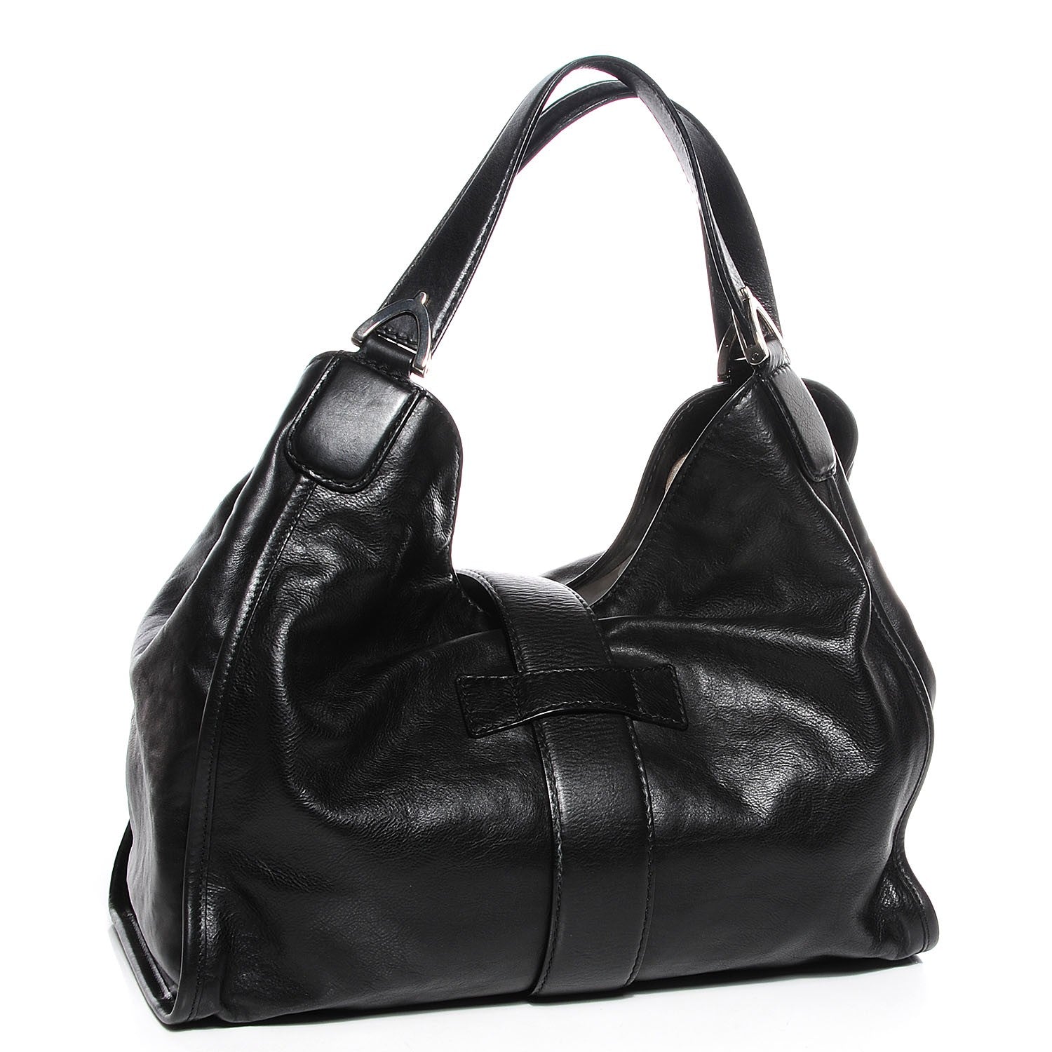 Gucci Washed Leather Medium Soft Stirrup Handle Bag 3 of 9