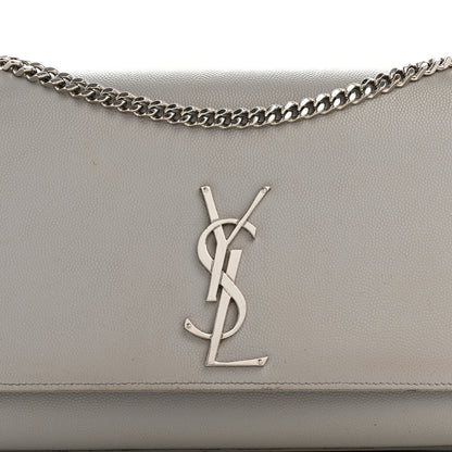Saint Laurent Grain De Poudre Medium Classic Monogram Kate Satchel Souris 9 of 14