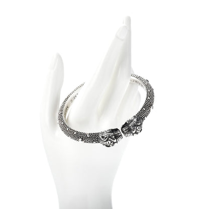Gucci Sterling Silver Double Tiger Head Cuff Bracelet 2 of 4