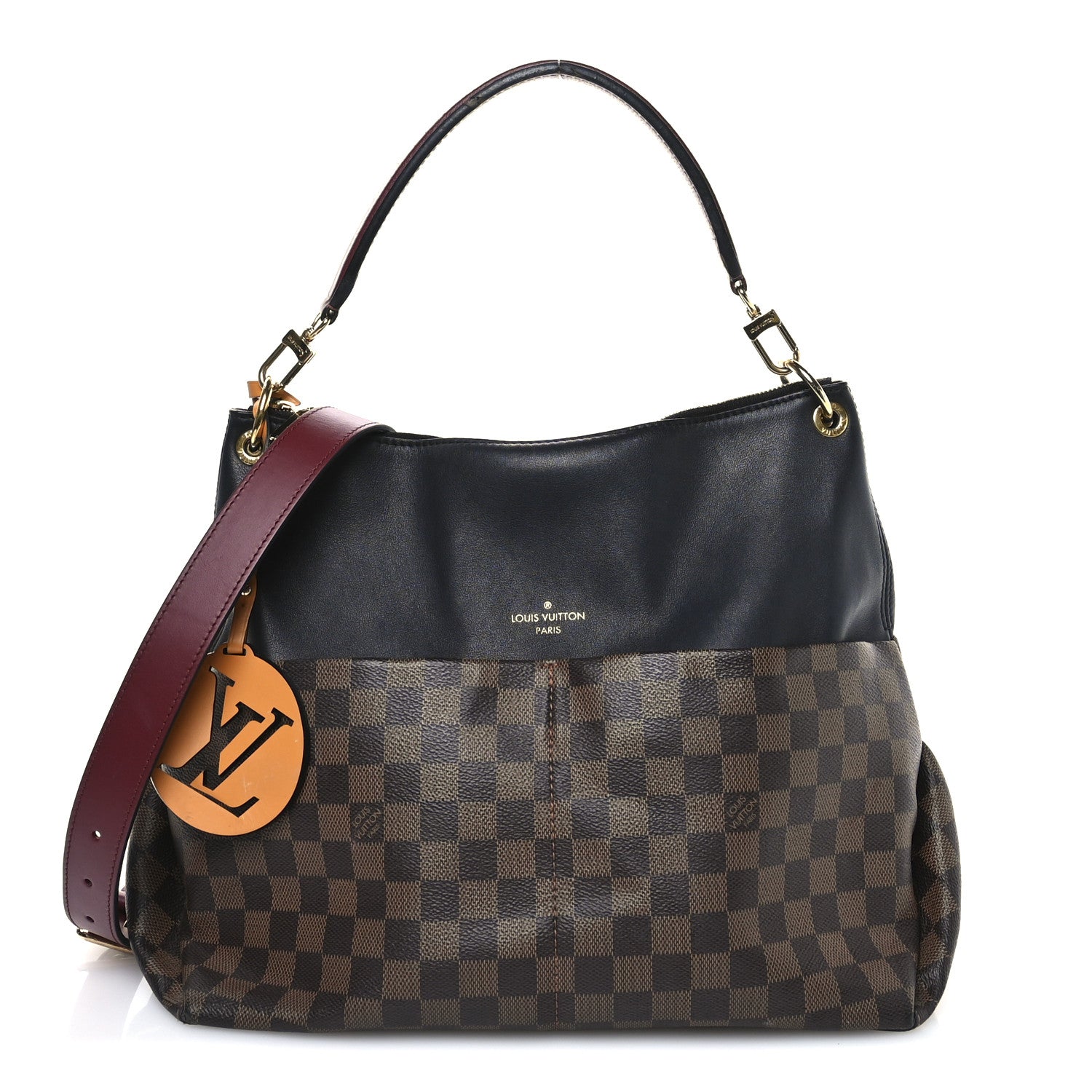 Louis Vuitton Damier Ebene Calfskin Maida Black 1 of 11