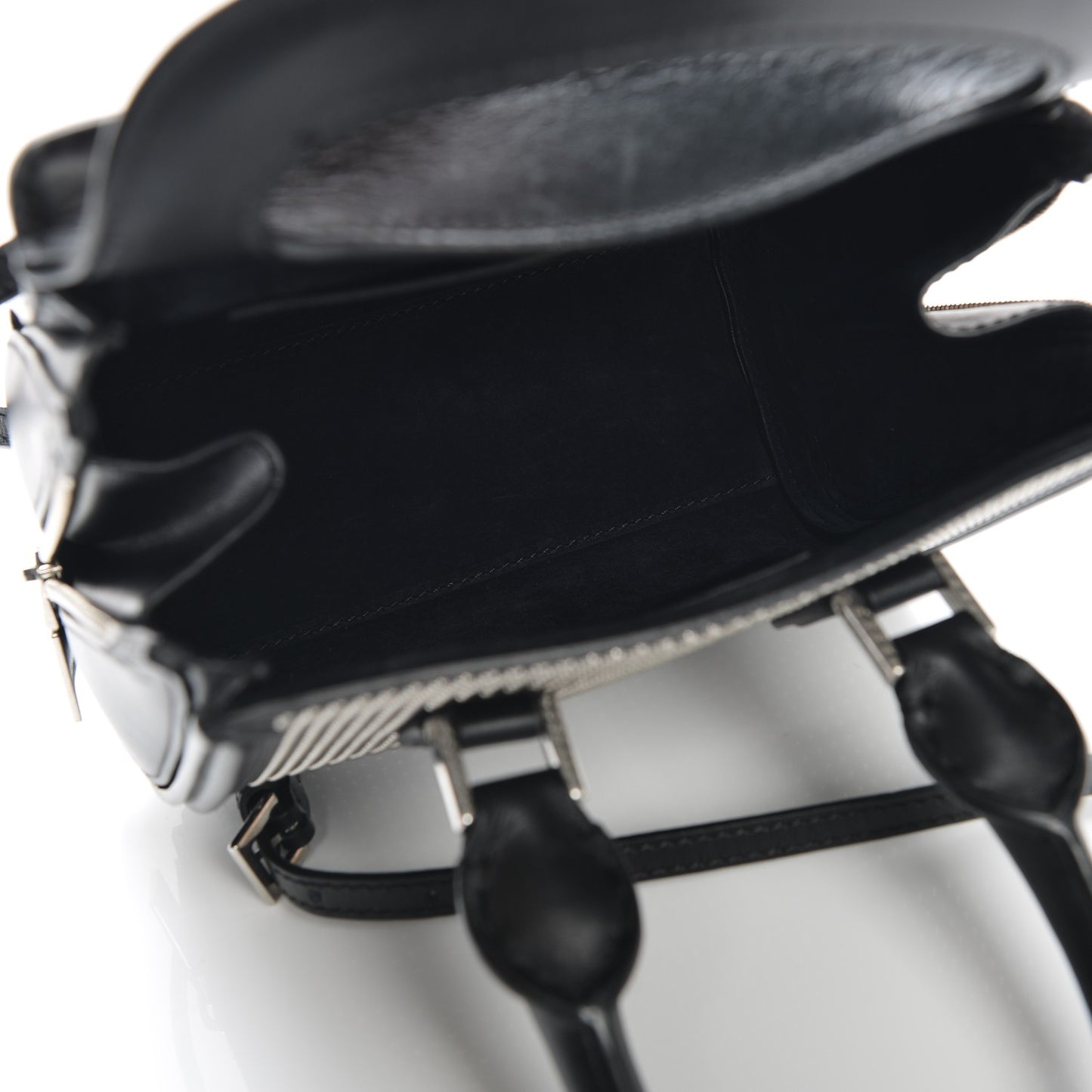 Calfskin Studded Mini Heroine Shoulder Bag Black