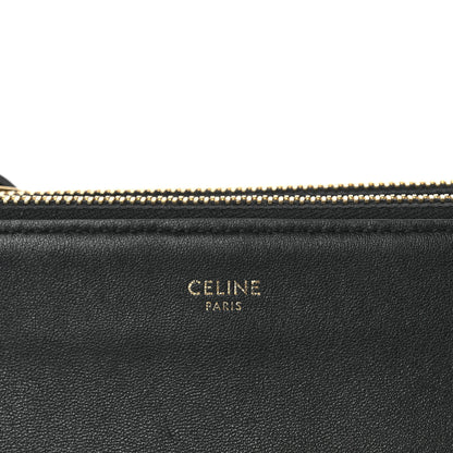 Celine Lambskin Small Trio Crossbody Bag Black 9 of 13
