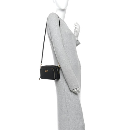 Christian Dior Grained Calfskin Caro Double Pouch Black 2 of 10