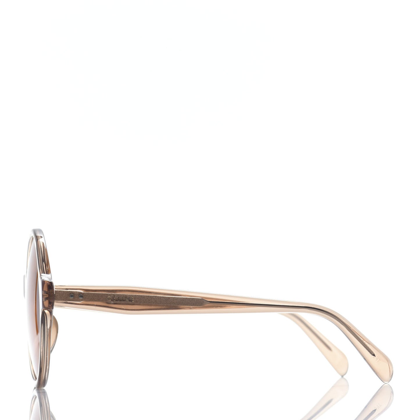 Round Sunglasses CL40051F Transparent Orange