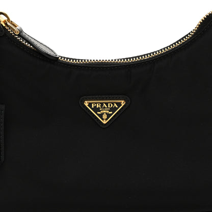 Prada Tessuto Nylon Saffiano Mini Re-Edition 2005 Bag Black 9 of 12