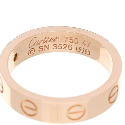 Cartier 18K Pink Gold Diamond 4mm LOVE Wedding Band Ring 47 4 4 of 4