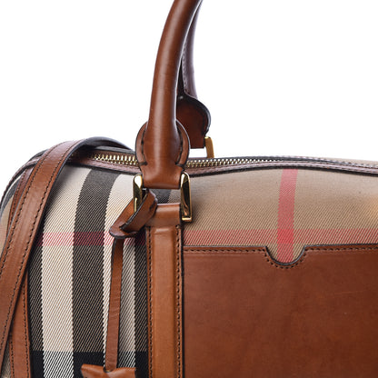 Burberry House Check Medium Alchester Bowling Bag Tan 13 of 23