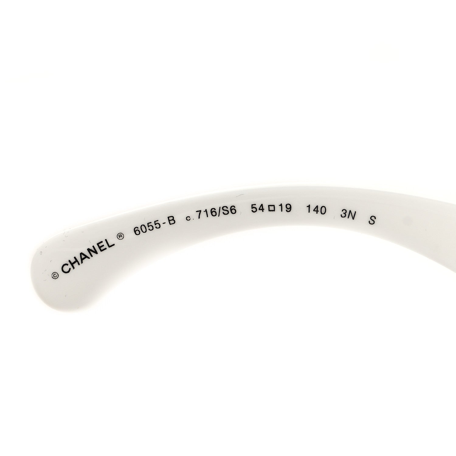Chanel Acetate Metal Square Folding Sunglasses 6055-B White 6 of 8
