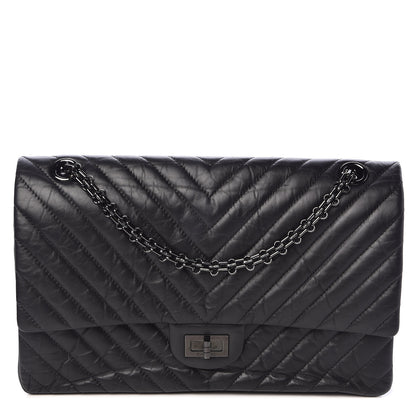 Chanel Aged Calfskin Chevron Quilted 2.55 Reissue 226 So Black 1 of 11
