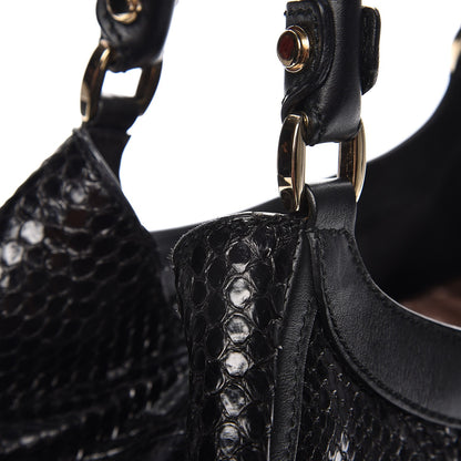 Gucci Python Large D Ring Hobo Black 9 of 12