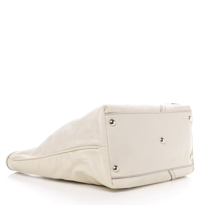 Gucci Calfskin Medium New Britt Tote Off White 3 of 12