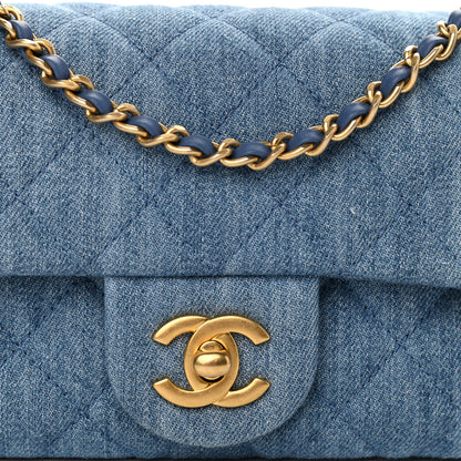 Chanel Denim Quilted Mini Pearl Crush Rectangular Flap Blue 8 of 11
