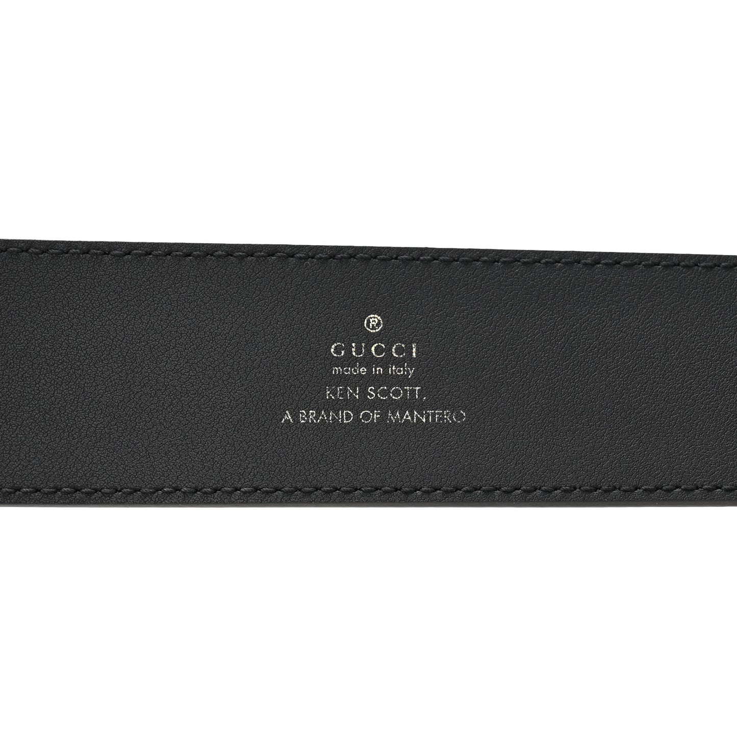 x Ken Scott Calfskin Double G 40mm Belt 80 32 Black Multicolor