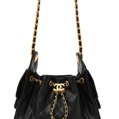 Chanel Caviar Quilted Mini Chanel 25 Handbag Black 20 of 37