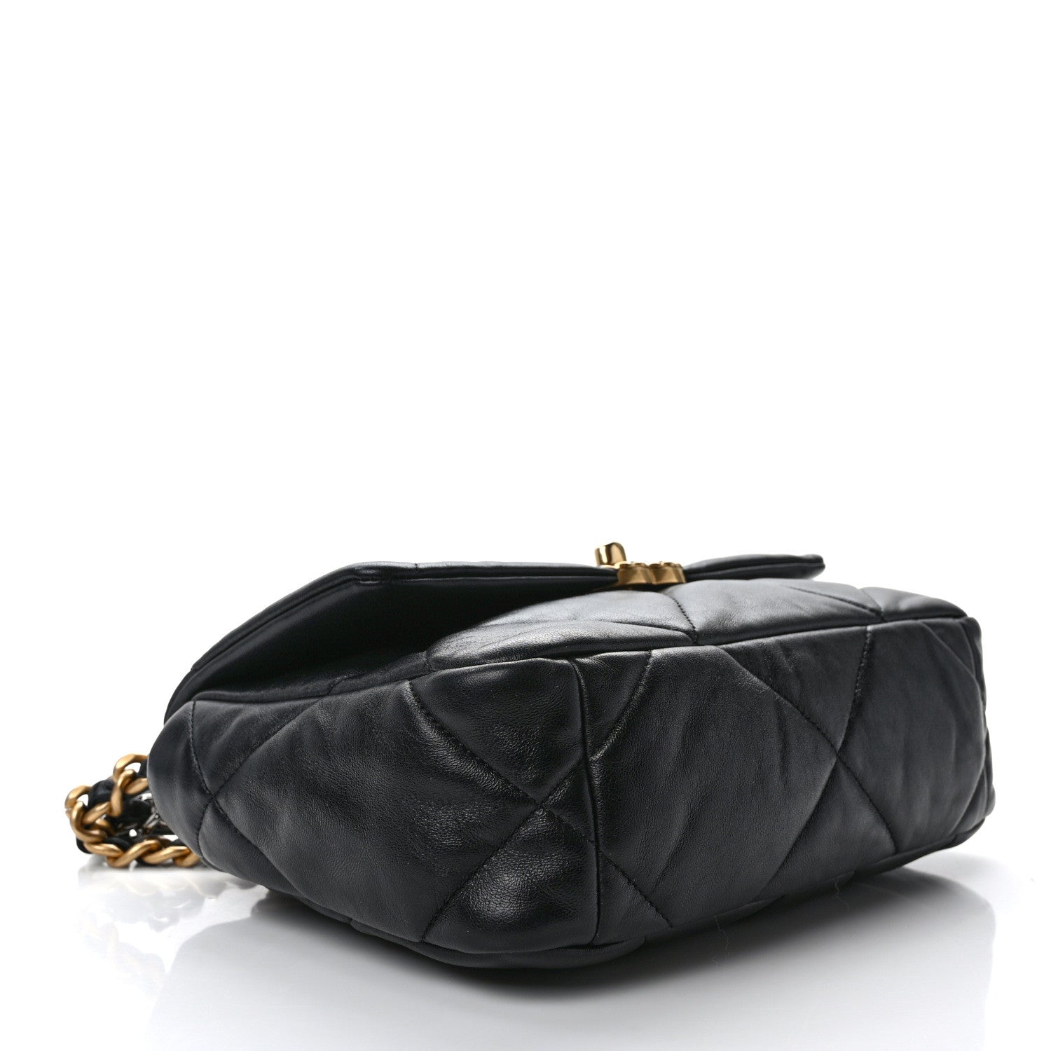 Chanel Goatskin Quilted Medium Chanel 19 Flap Black 4 of 11