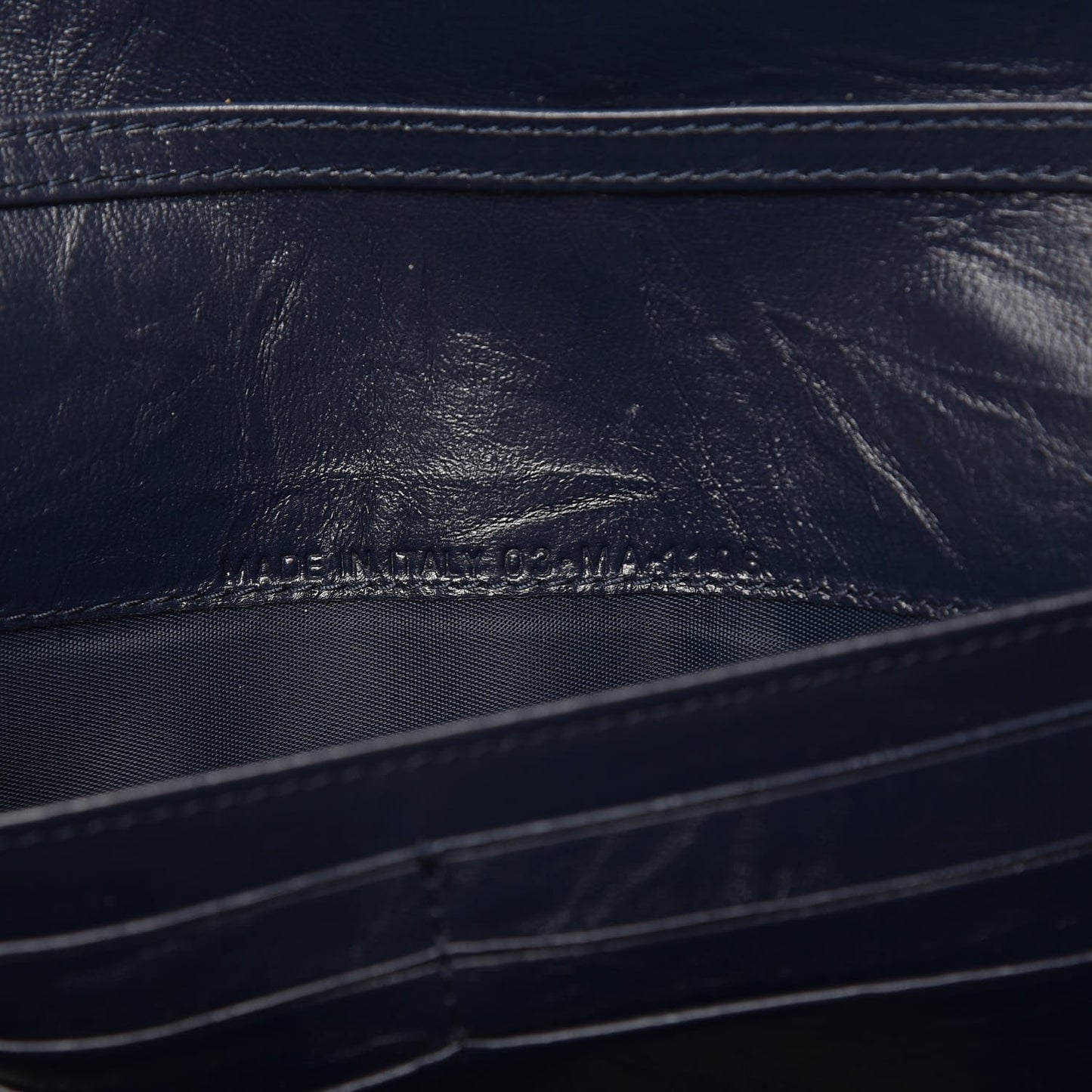 Lambskin Diorama Croisiere Wallet Dark Marine